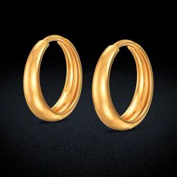Joyalukkas 22k Orbicular Gold Earring for Men-picture-16