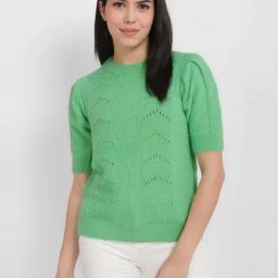 Allen Solly Green Self Pattern Sweater-image-87