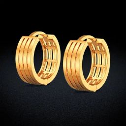 Joyalukkas 22k Globular Gold Earring for Men-image-2