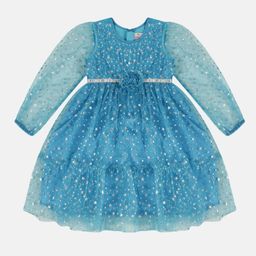 YOUNG BIRDS Girls Polka Dot Print Fit & Flare Dress-picture-19