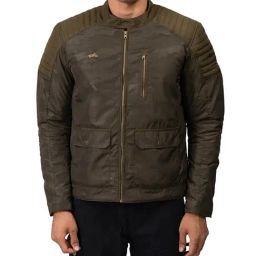 Royal Enfield Olive Regular Fit Full Sleeves Jacket-image-12