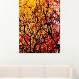 999store Yellow & Black Beautiful Autumn Wood Canvas Painting-19