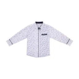 Bodycare Kids Grey Cotton Printed Shirt-image-50