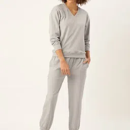 LILL Grey Embroidered Top With Pants-image-22