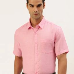 Ramraj Rose Pink Regular Fit Shirt-image-25