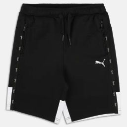 Puma Kids One8 Virat Kohli Black Color Block Pattern Cotton Shorts-image-76