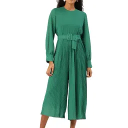 Anvi Be Yourself Green Striped Jumpsuit With Belt-picture-10