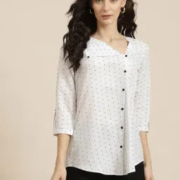 Qurvii White Printed Shirt-image-22