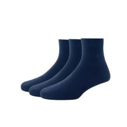 Louis Philippe Navy Cotton Socks (Pack of 3)-picture-14
