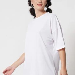 Kotty White Round Neck T-Shirt-image-104