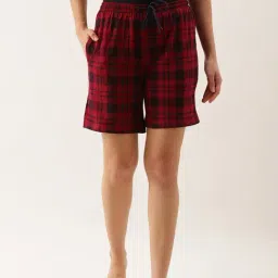 Kryptic Maroon Check Shorts-picture-41