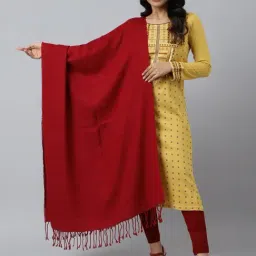 Aurelia Red Self Pattern Shawl-42