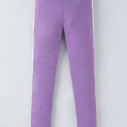 Ed-a-Mamma Kids Lilac Cotton Striped Leggings-image-44