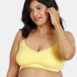 Zivame Yellow Half Coverage Double Layered T-Shirt Bra-45