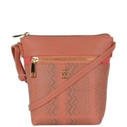 Baggit Peach Printed Medium Sling Handbag-image-2
