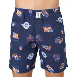 U.S. Polo Assn. Navy Cotton Regular Fit Printed Boxers-picture-3