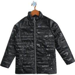Monte Carlo Kids Black Graphic Print Full Sleeves Jacket-image-37
