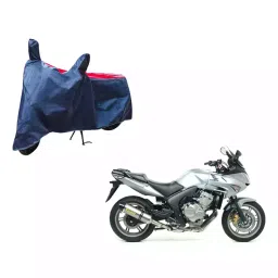 Auto Pearl Waterproof Two Wheeler Cover For Honda CBF 1000 (Red & Blue)-image-62