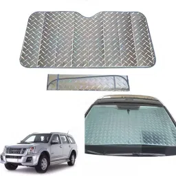 Auto Pearl F162 Dashboard Sun Shade Cover with Suction Cup for Isuzu MU-7 (Grey)-3