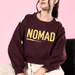 The Roadster Life Co. Coffee Brown Printed Hello Monsoon Hyper Graphics Sweatshirt-image-30