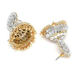 Karatcart Gold-Plated Mirror Jhumki Earrings for Women image 5