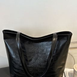 HAUTE SAUCE by Campus Sutra Women Black Solid Tote Bag-image-70