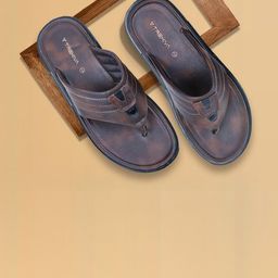 Trekiva Men Brown PU Flip Flops-image-103