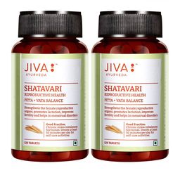 Jiva Set Of 2 Shatavari Tablets Boosts Immunity -120 Tablets Each-1