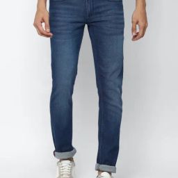 Allen Solly Navy Cotton Skinny Fit Jeans-image-43