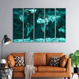 999Store Printed Multicolor MDF 5 Panels Wall Art-image-79