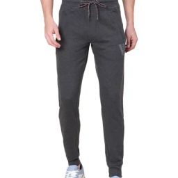 Van Heusen Athleisure Regular Fit Smart Tech Easy Stain Release Solid Joggers - Charcoal Melange-33
