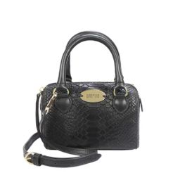 Hidesign Black Textured Medium Handbag-picture-9