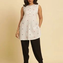 W White Cotton Embroidered Tunic-picture-36