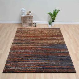 Presto Orange & Grey Polyester Carpet-8
