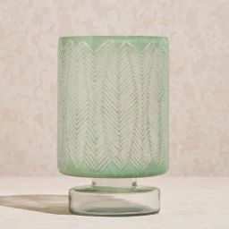 Westside Home Green Etched Glass Candle Stand-image-59