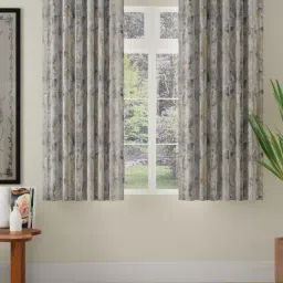 Rosara Home Polyester Beige Abstract Room Darkening 5 ft Window Curtains - Pack of 2-picture-24