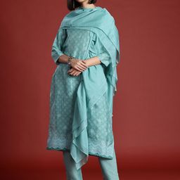 all about you Printed Kurta with Trousers & Dupatta image 1