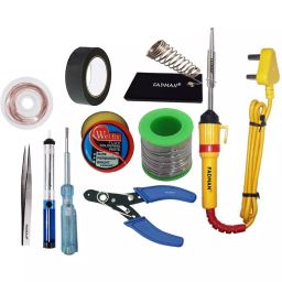 Fadman 10 In 1 Soldering Iron Bundle Set Copper, Iron & Nickle Corded 25 W-29