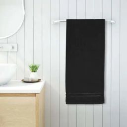 Welspun Quick Dry Black Cotton 380 GSM Bath Towel-image-35