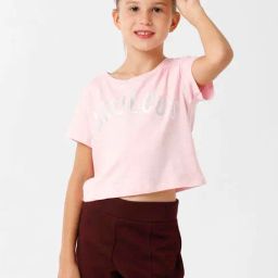Kate & Oscar Kids Pink Cotton Printed T-Shirt-image-38