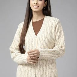 Cayman Beige Knitted Cardigan-image-12