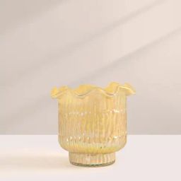 Doft Flower Cut Yellow Soy Wax Votive Candle-image-5
