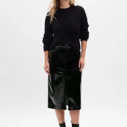 GAP Black Solid Skirt-image-19