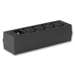 SCHURTER Inlet/Outlet, Iec, 4Outlet, Black, 4747.0000-31