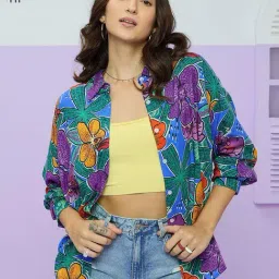 The Souled Store Multi Loose Floral Shirts-image-64