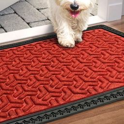 ANA Red & Black Textured Anti-Skid Doormats-23