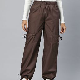 Popnetic Loose Fit High-Rise Pure Cotton Parachute Cargo Trouser-image-87