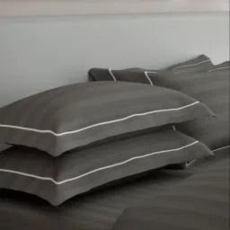 Mulberry Living Cotton Elysian Grey 300 TC Set of 2 Pillow Covers-image-29