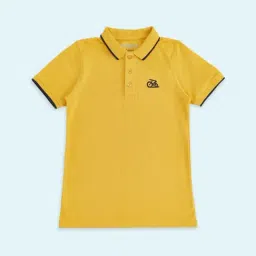 Pantaloons Junior Yellow Cotton Regular Fit Polo T-Shirt-picture-45