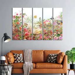 999Store Printed Multicolor MDF 5 Panels Wall Art-69
